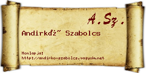 Andirkó Szabolcs névjegykártya